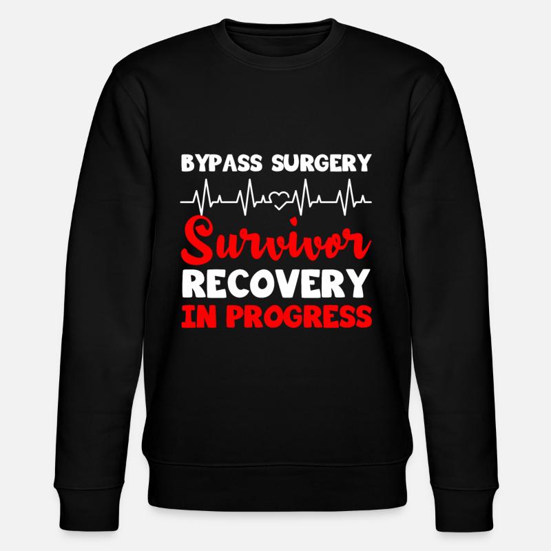 Open Heart Surgery Gift - Stanley/Stella CHANGER Unisex Organic Sweatshirt - black