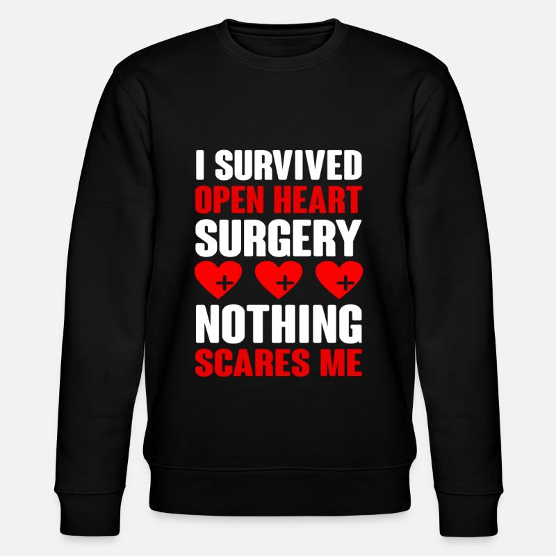 Operation Am Offen Herzen Geschenk - Stanley/Stella Unisex Bio-Sweatshirt CHANGER  - Schwarz