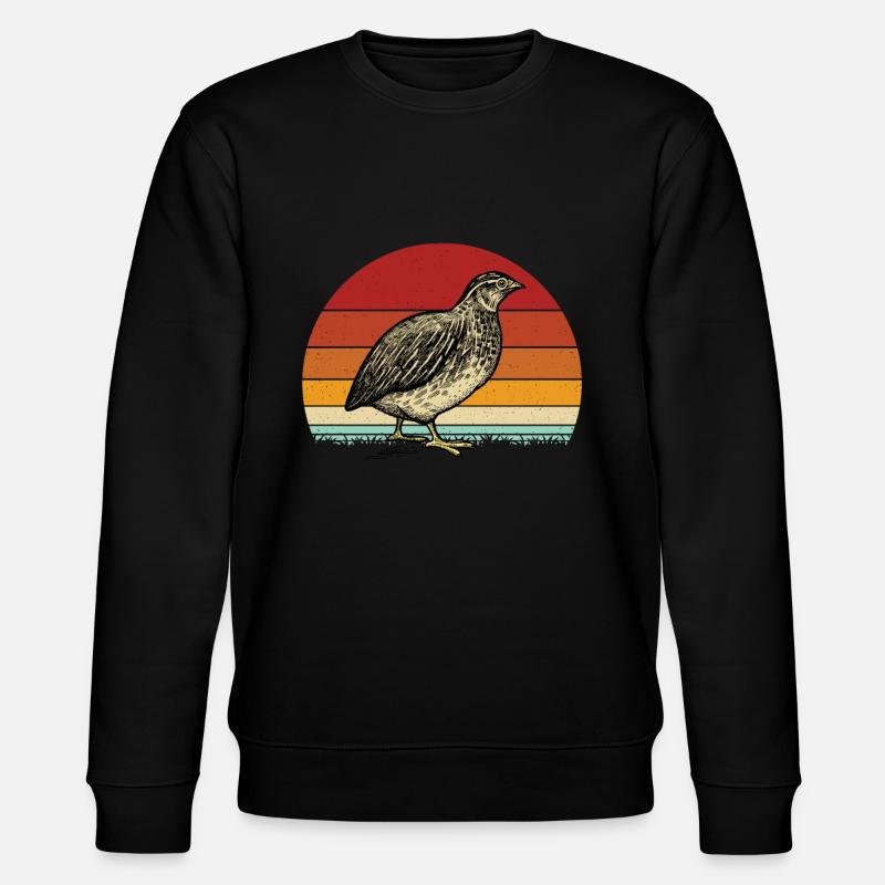 Cadeau d’oiseau de caille - Sweat bio CHANGER Stanley/Stella Unisexe - noir