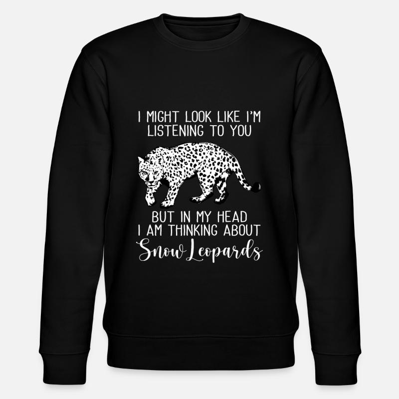 Snow leopard - Stanley/Stella CHANGER Unisex Organic Sweatshirt - black