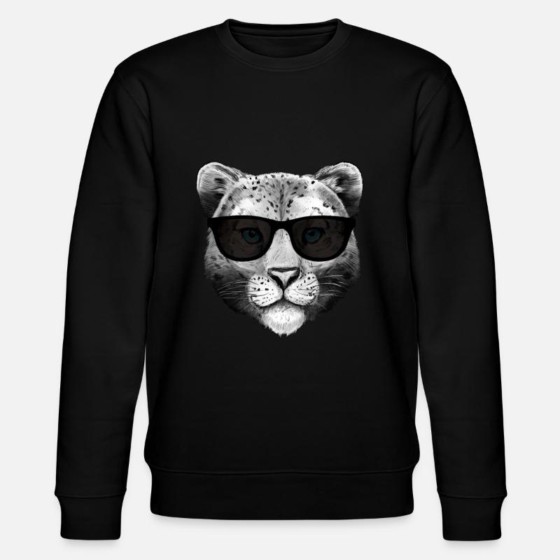Snow leopard - Stanley/Stella CHANGER Unisex Organic Sweatshirt - black