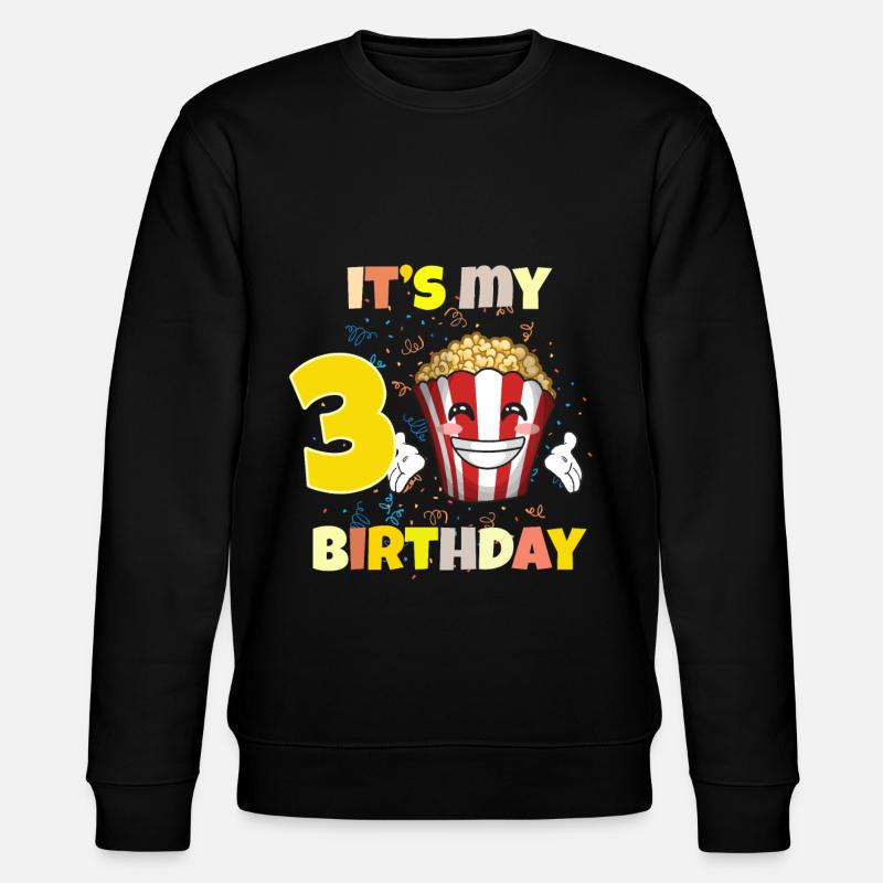 It's my 3rd birthday - Stanley/Stella CHANGER Unisex Organic Sweatshirt - black