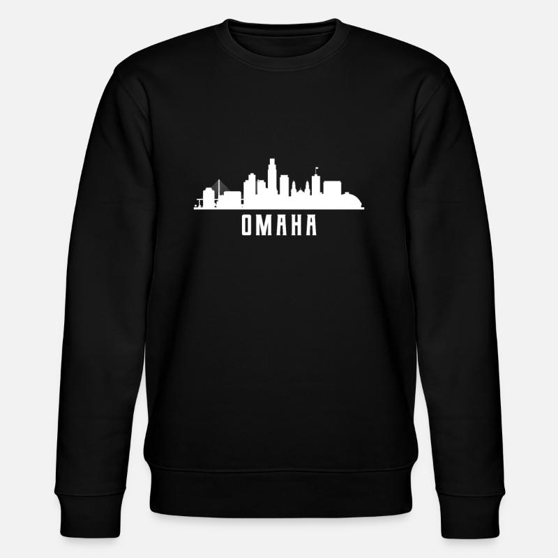 Omaha Skyline - Stanley/Stella Unisex Bio-Sweatshirt CHANGER  - Schwarz