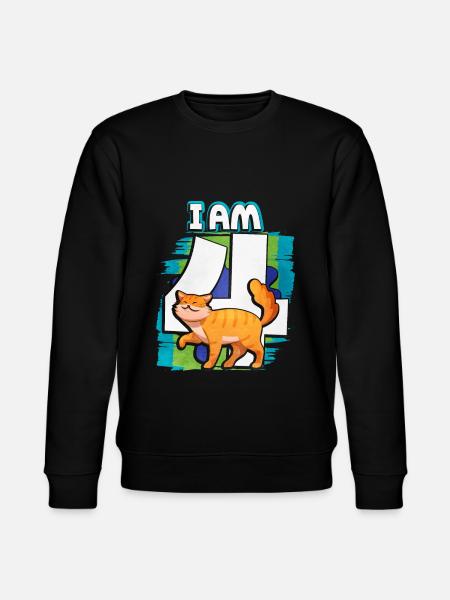 I am 4 cat - Stanley/Stella CHANGER Unisex Organic Sweatshirt - black