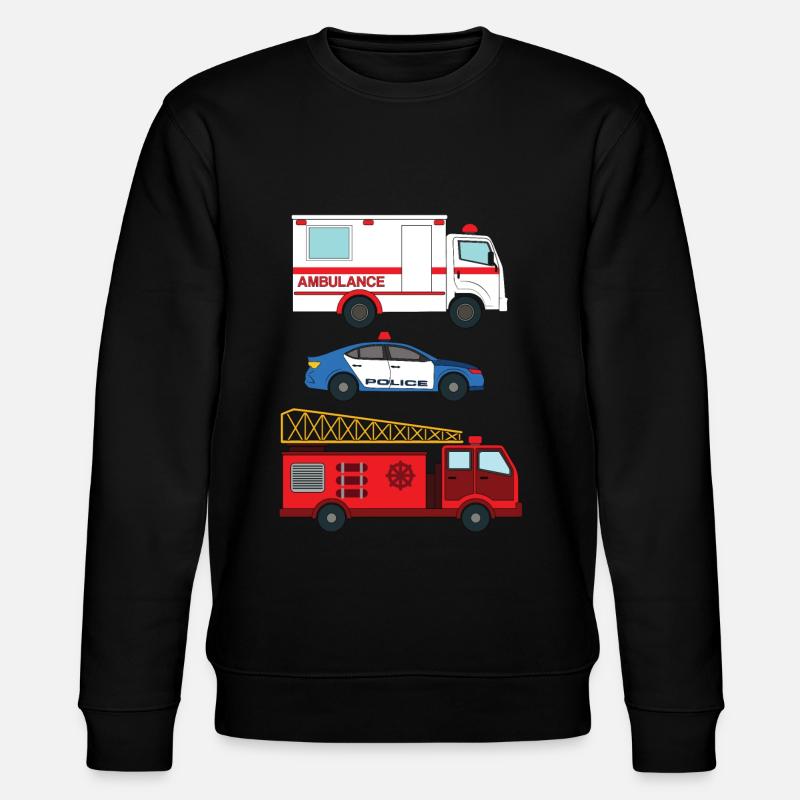 Police ambulance Fire engine _ - Stanley/Stella CHANGER Unisex Organic Sweatshirt - black