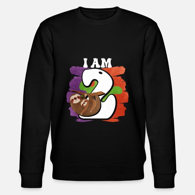 I am 2 sloth - Stanley/Stella CHANGER Unisex Organic Sweatshirt - black