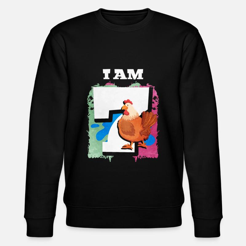 I am 7 chickens - Stanley/Stella CHANGER Unisex Organic Sweatshirt - black