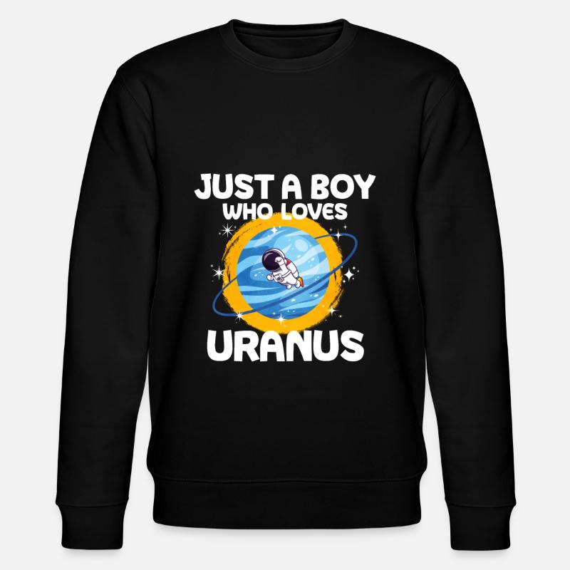 Uranus Planet Geschenk - Stanley/Stella Unisex Bio-Sweatshirt CHANGER - Schwarz
