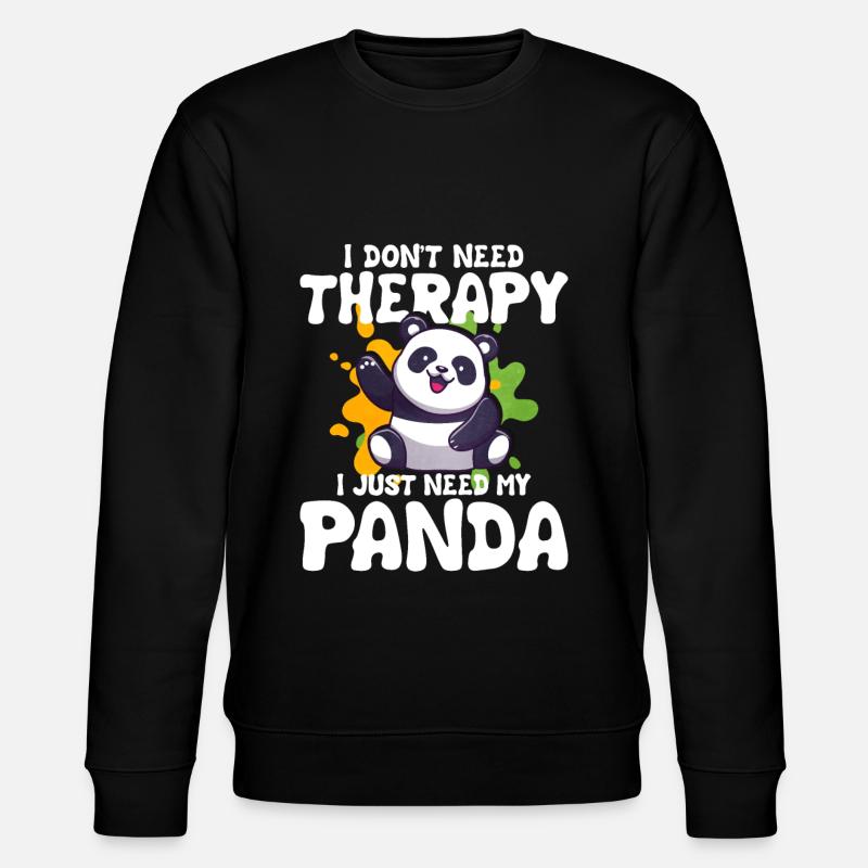 Panda - Stanley/Stella Unisex Bio-Sweatshirt CHANGER  - Schwarz