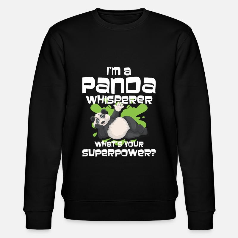 Panda - Stanley/Stella Unisex Bio-Sweatshirt CHANGER  - Schwarz