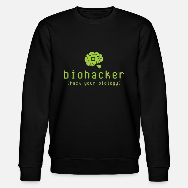 Biohacker Hack Your Biology - Stanley/Stella CHANGER Unisex Organic Sweatshirt - black