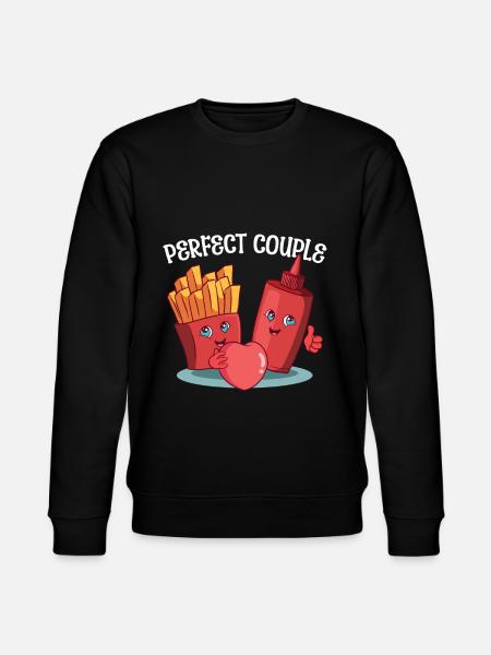 Pair of ketchup fries - Stanley/Stella CHANGER Unisex Organic Sweatshirt - black