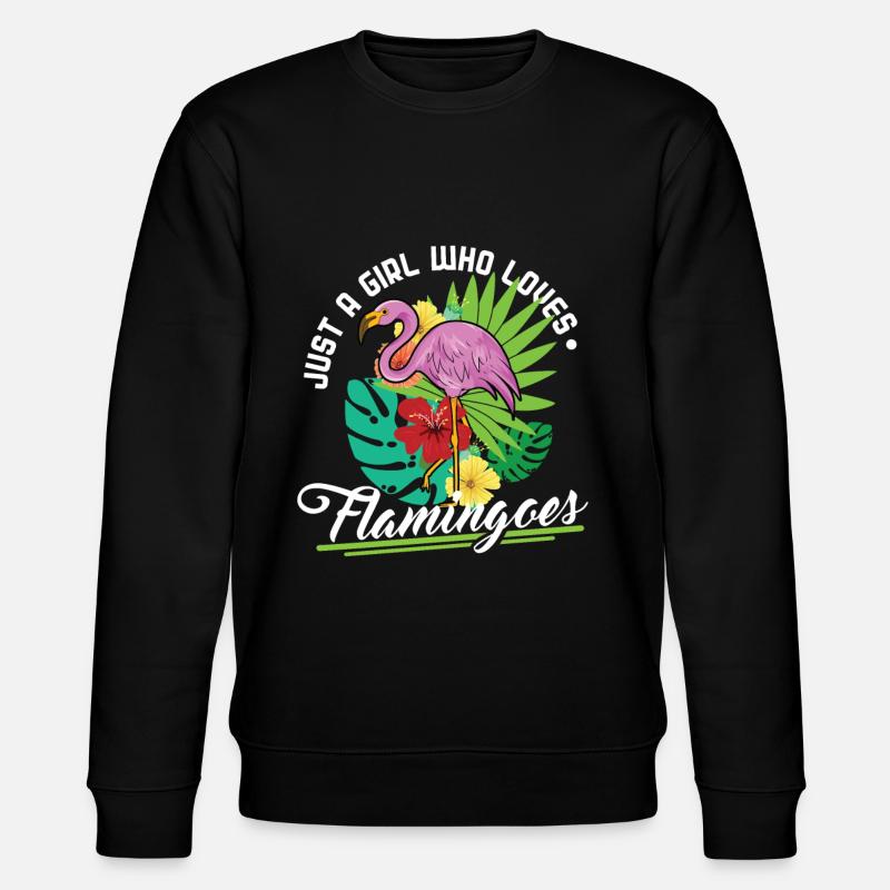 Flamingo Mädchen - Stanley/Stella Unisex Bio-Sweatshirt CHANGER  - Schwarz
