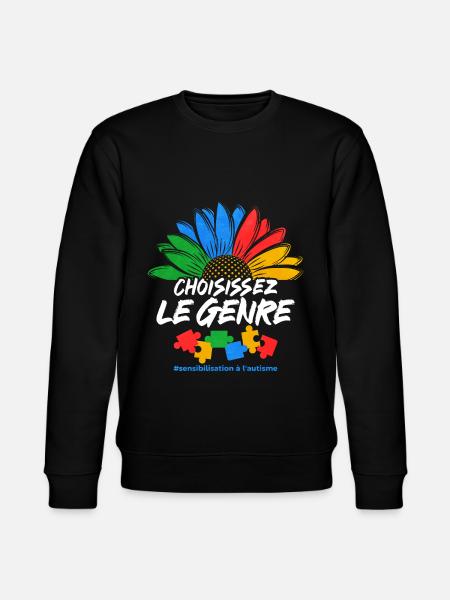 Autism Autism Gift - Stanley/Stella CHANGER Unisex Organic Sweatshirt - black