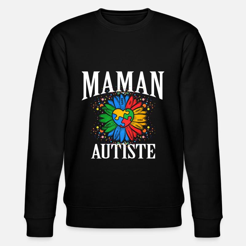 Autism Autism Gift - Stanley/Stella CHANGER Unisex Organic Sweatshirt - black