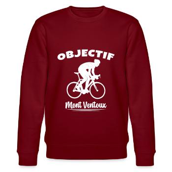 Objectif Mont Ventoux Cycliste Vélo - Sweat bio CHANGER Stanley/Stella Unisexe - bordeaux - Devant - Nik (191cm) & Marisol (170cm)