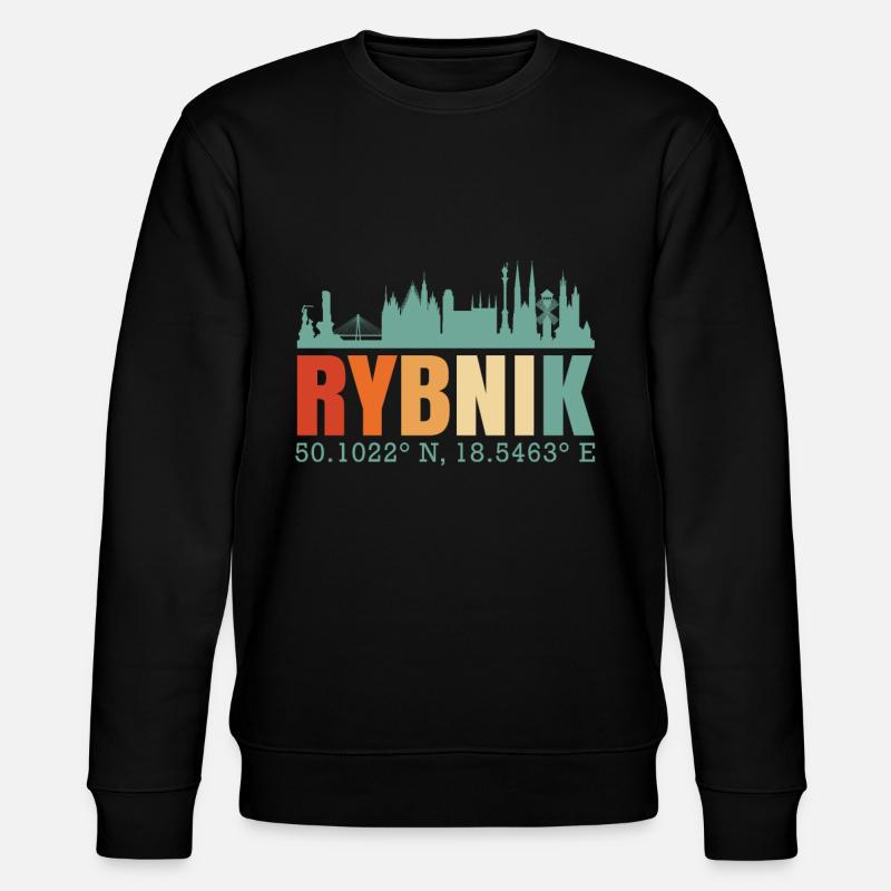 Polen Rybnik.Skyline - Stanley/Stella Unisex Bio-Sweatshirt CHANGER - Schwarz
