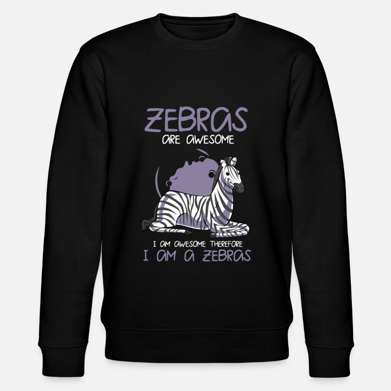 Zèbre - Sweat bio CHANGER Stanley/Stella Unisexe - noir