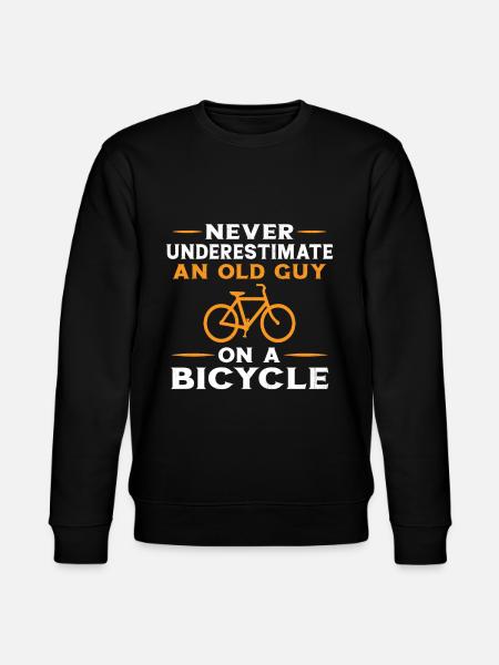 Underskatta aldrig en gammal man med en cykel - Ekologisk sweatshirt CHANGER unisex från Stanley/Stella - svart