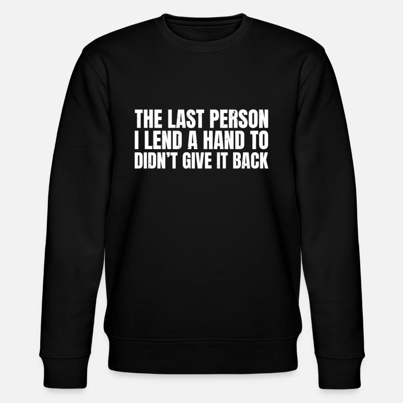 Amputated Hand Prosthesis Gift - Stanley/Stella CHANGER Unisex Organic Sweatshirt - black
