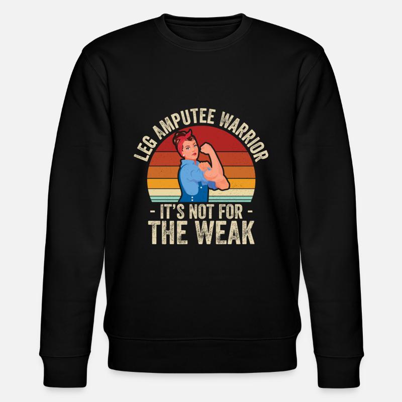 Amputiertes Bein Prothese Geschenk - Stanley/Stella Unisex Bio-Sweatshirt CHANGER - Schwarz