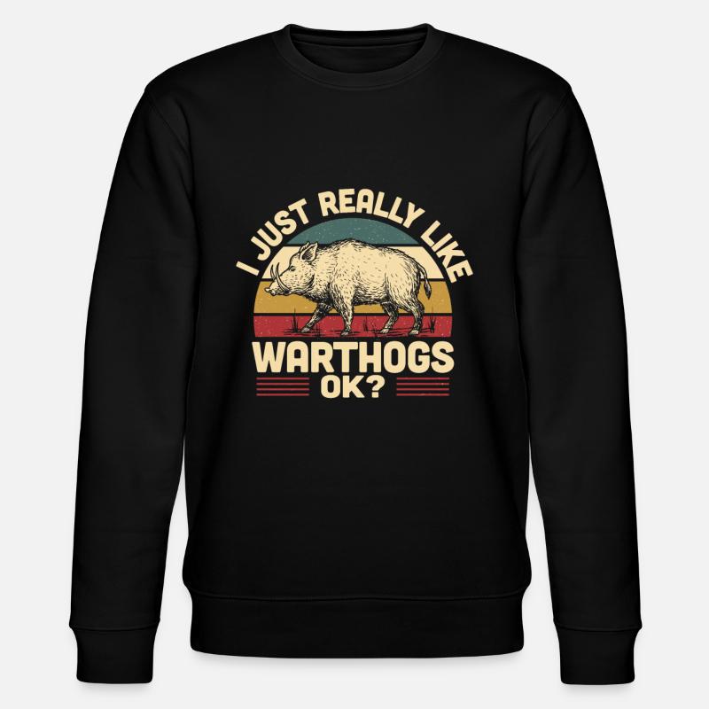 Warzenschwein - Stanley/Stella Unisex Bio-Sweatshirt CHANGER - Schwarz