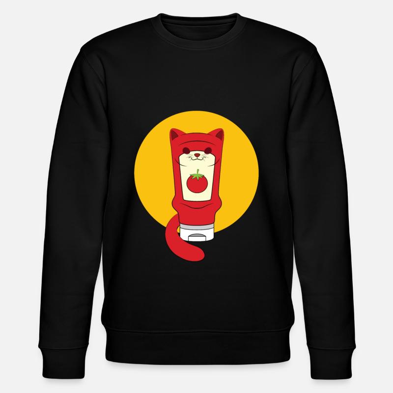 Cat casserole - Stanley/Stella CHANGER Unisex Organic Sweatshirt - black