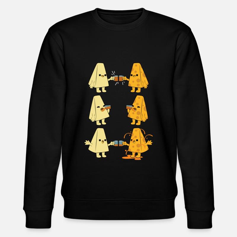 Beer with cheese - Stanley/Stella CHANGER Unisex Organic Sweatshirt - black