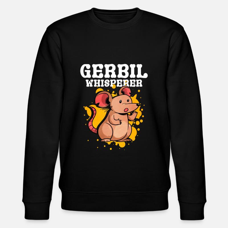 Gerbil Mouse Gift - Stanley/Stella CHANGER Unisex Organic Sweatshirt - black