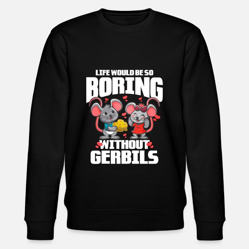 Gerbille Souris Cadeau - Sweat bio CHANGER Stanley/Stella Unisexe - noir