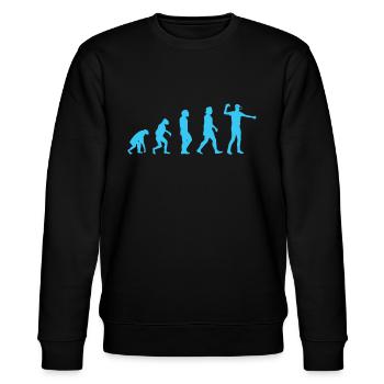 Virtual Reality VR Geschenk - Stanley/Stella Unisex Bio-Sweatshirt CHANGER  - Schwarz - Vorne - Nik (191cm) & Marisol (170cm)