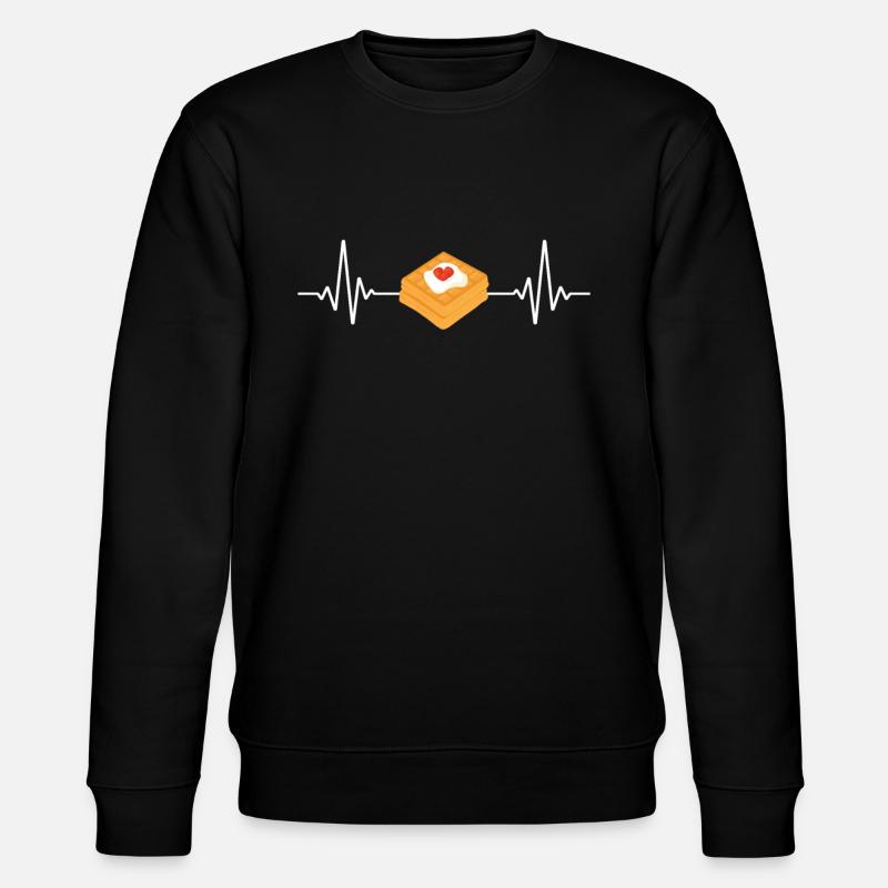 Waffel Herzklopfen - Stanley/Stella Unisex Bio-Sweatshirt CHANGER  - Schwarz