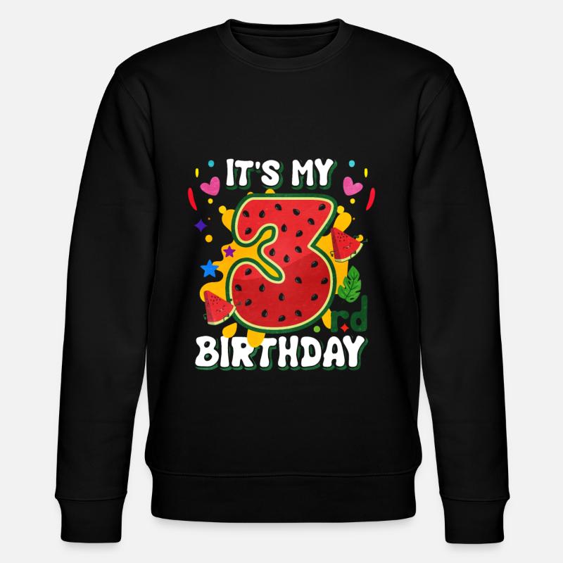 3ème anniversaire Pastèque cadeau d’été - Sweat bio CHANGER Stanley/Stella Unisexe - noir
