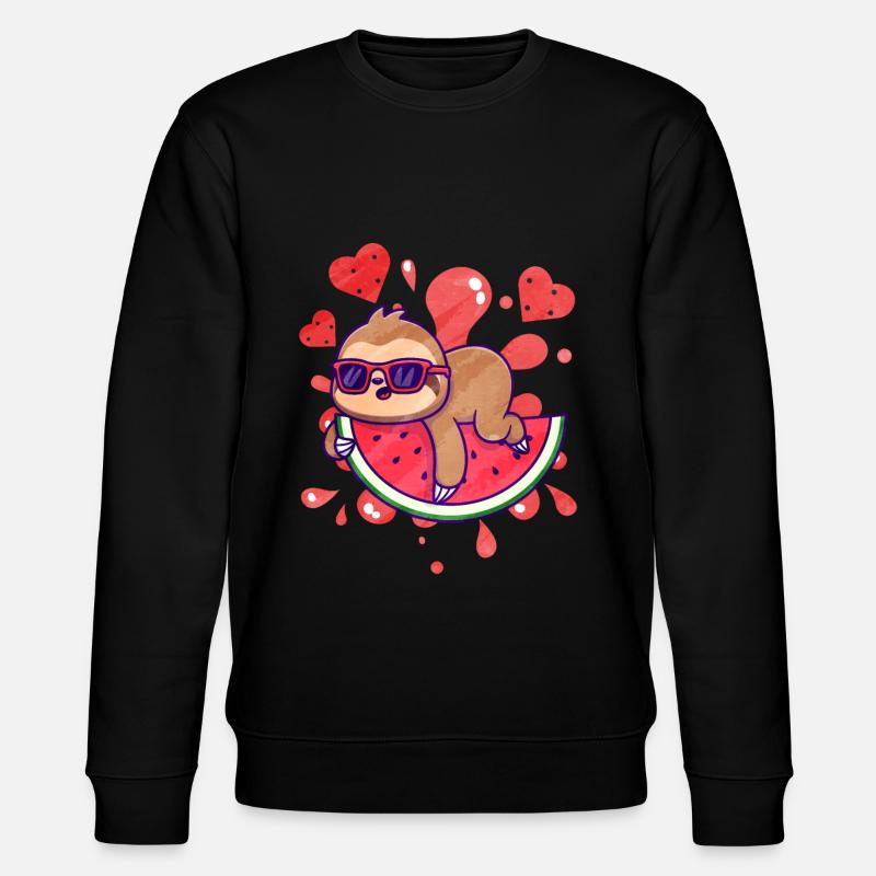Wassermelone - Stanley/Stella Unisex Bio-Sweatshirt CHANGER  - Schwarz