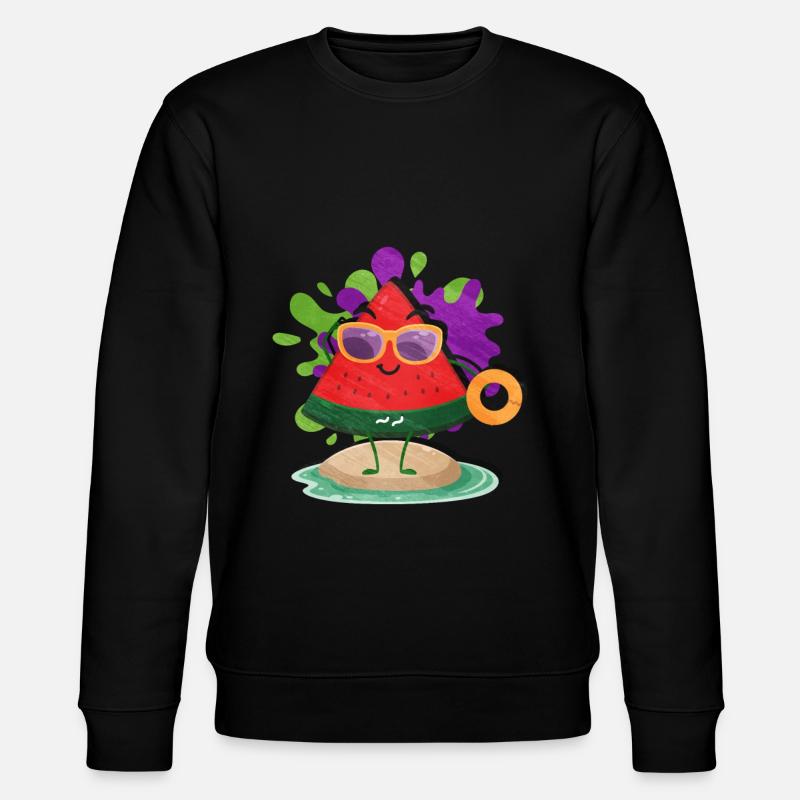 Wassermelone - Stanley/Stella Unisex Bio-Sweatshirt CHANGER  - Schwarz