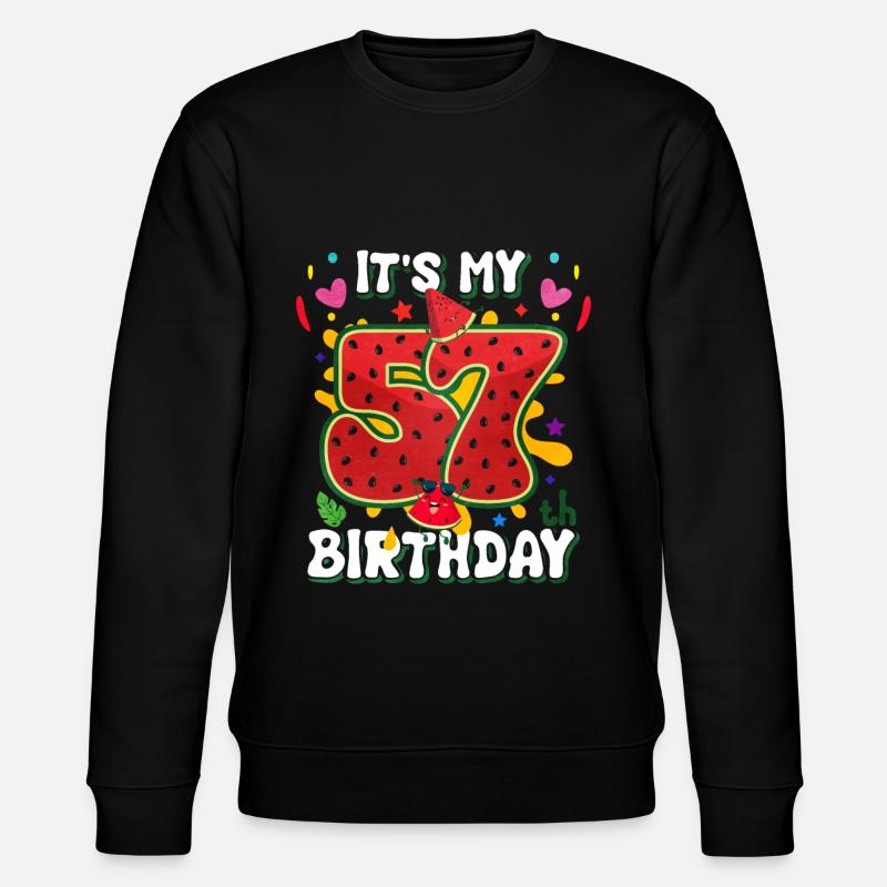 57e anniversaire Pastèque - Sweat bio CHANGER Stanley/Stella Unisexe - noir