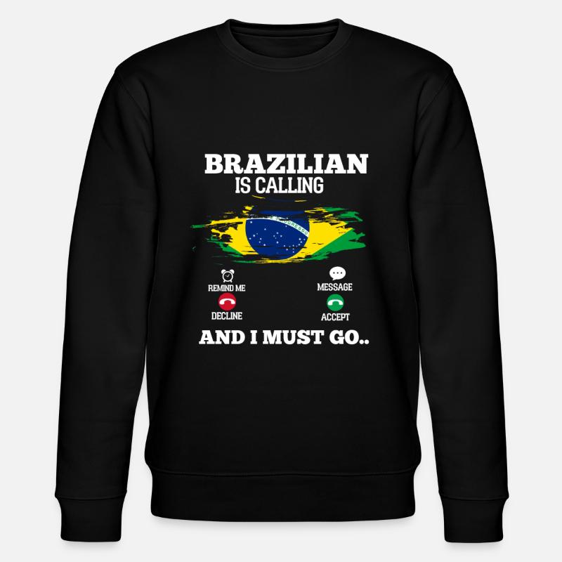 Brasilien - Stanley/Stella Unisex Bio-Sweatshirt CHANGER  - Schwarz