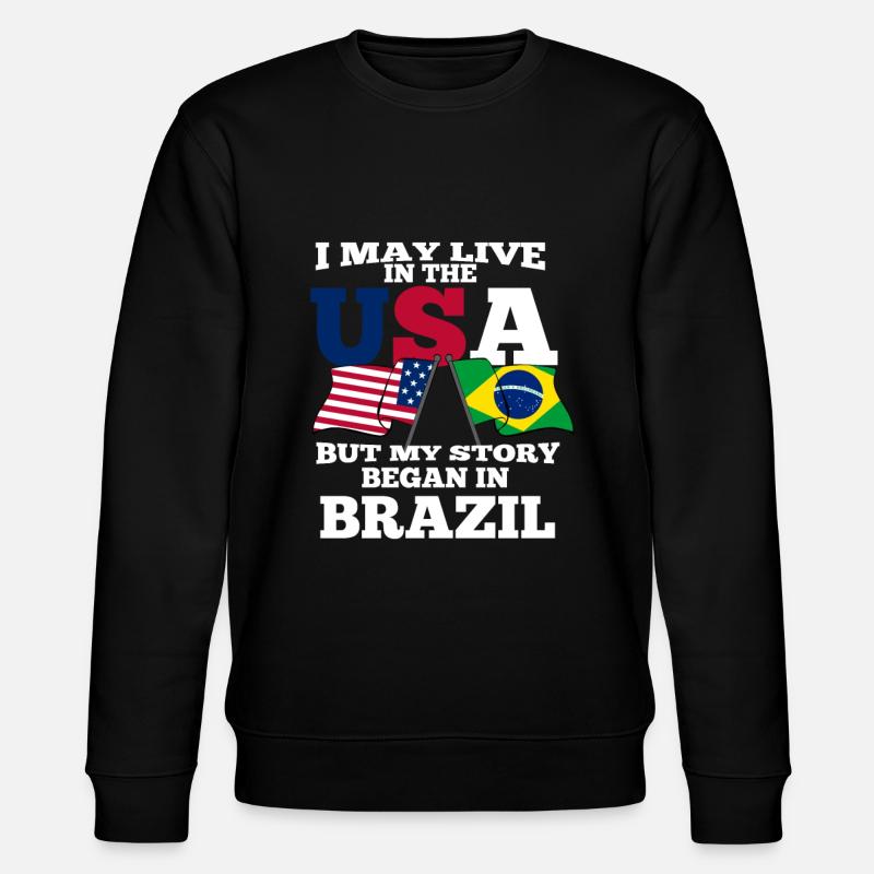 Brasilien - Stanley/Stella Unisex Bio-Sweatshirt CHANGER  - Schwarz