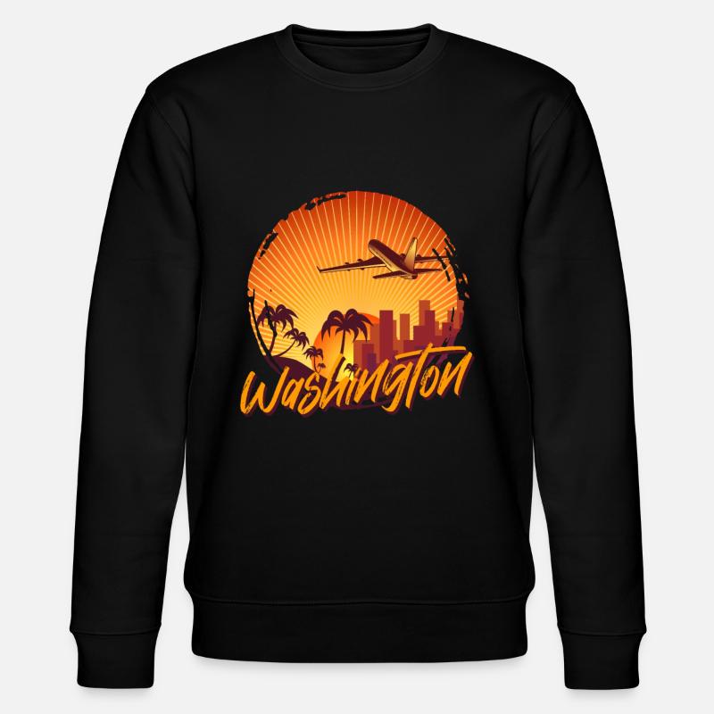 Washington - Stanley/Stella Unisex Bio-Sweatshirt CHANGER  - Schwarz