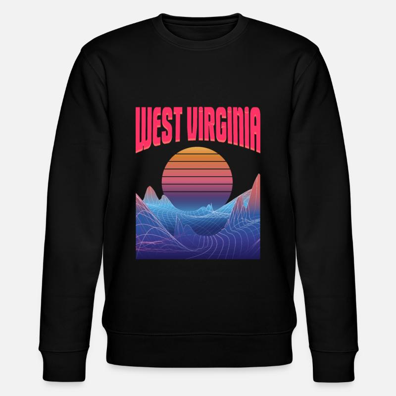 West Virginia - Stanley/Stella Unisex Bio-Sweatshirt CHANGER  - Schwarz