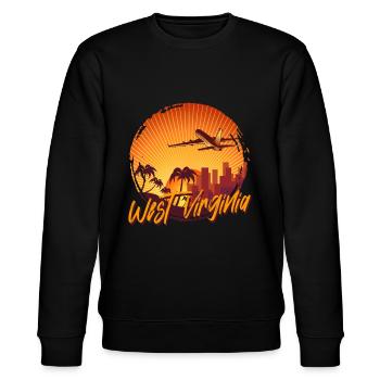 West Virginia - Stanley/Stella CHANGER Unisex Organic Sweatshirt - black - Front - Nik (191cm) & Marisol (170cm)