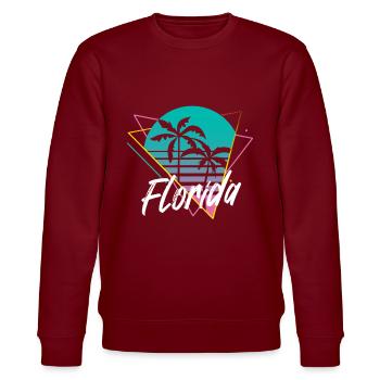florida - Stanley/Stella Unisex Bio-Sweatshirt CHANGER  - Burgunderrot - Vorne - Nik (191cm) & Marisol (170cm)