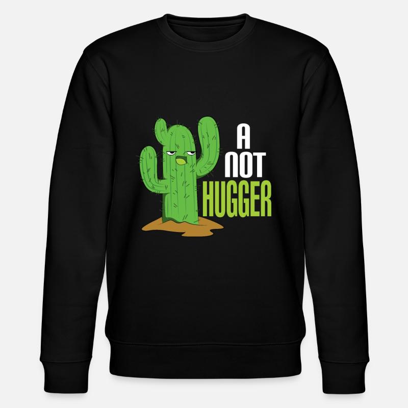 Cactus No Hug Distanciation sociale - Sweat bio CHANGER Stanley/Stella Unisexe - noir
