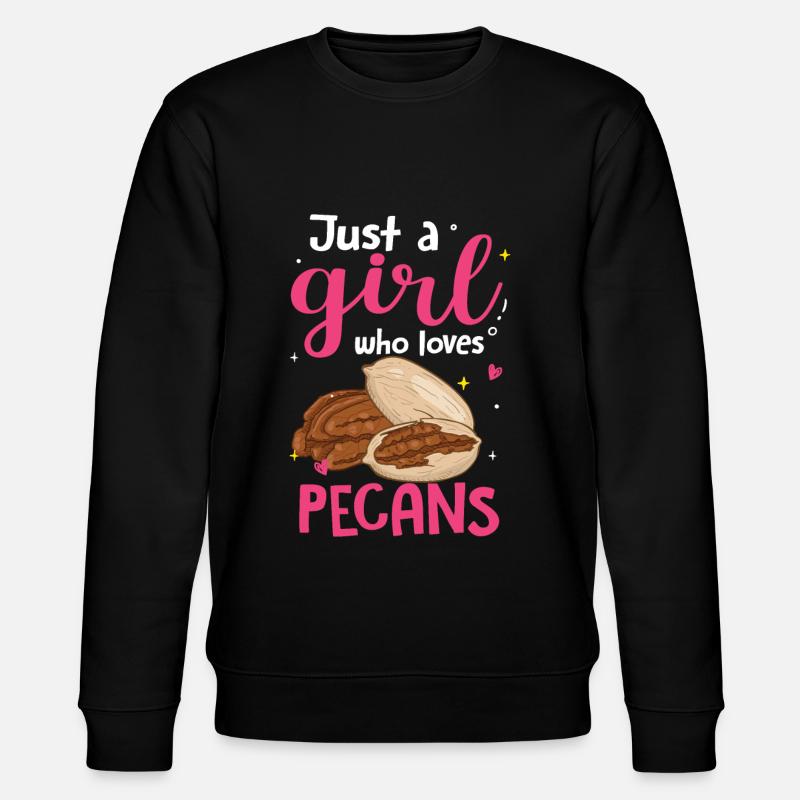 Pecannüsse Nüsse Geschenk - Stanley/Stella Unisex Bio-Sweatshirt CHANGER  - Schwarz