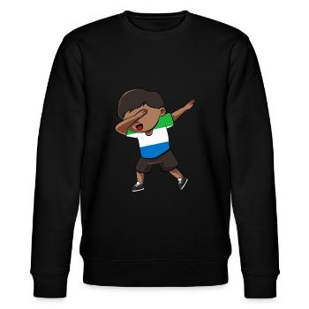 Sierra Leone - Stanley/Stella Unisex Bio-Sweatshirt CHANGER  - Schwarz - Vorne - Nik (191cm) & Marisol (170cm)