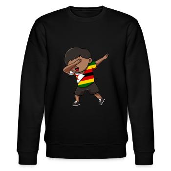 Zimbabwe - Stanley/Stella CHANGER Unisex Organic Sweatshirt - black - Front - Nik (191cm) & Marisol (170cm)