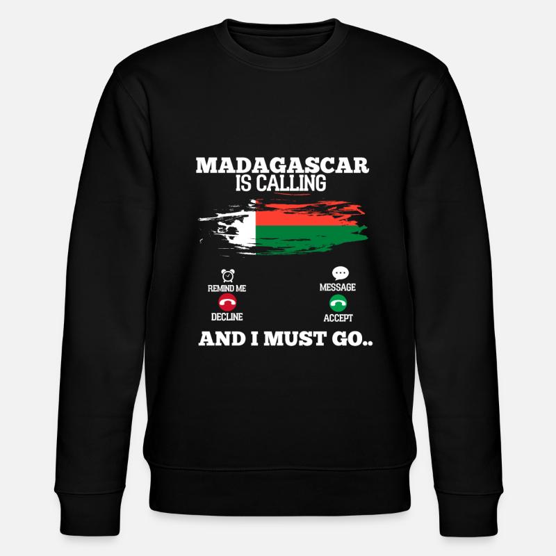 Madagaskar - Stanley/Stella Unisex Bio-Sweatshirt CHANGER  - Schwarz