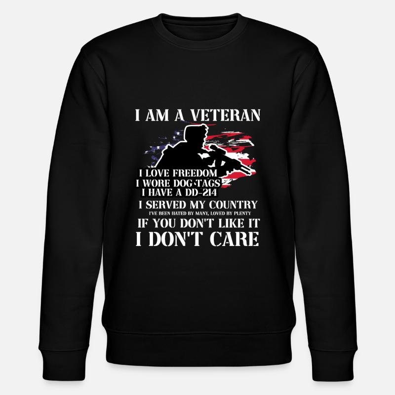 Us Army Vietnam Veteran - Stanley/Stella Unisex Bio-Sweatshirt CHANGER  - Schwarz