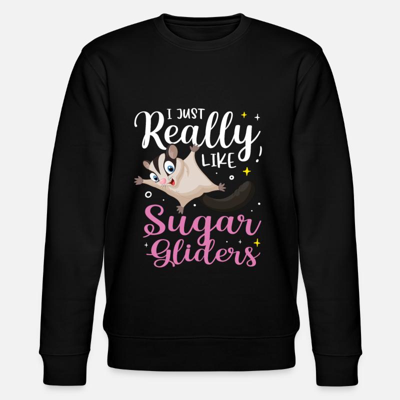 Sugar Glider Flughörnchen - Stanley/Stella Unisex Bio-Sweatshirt CHANGER  - Schwarz