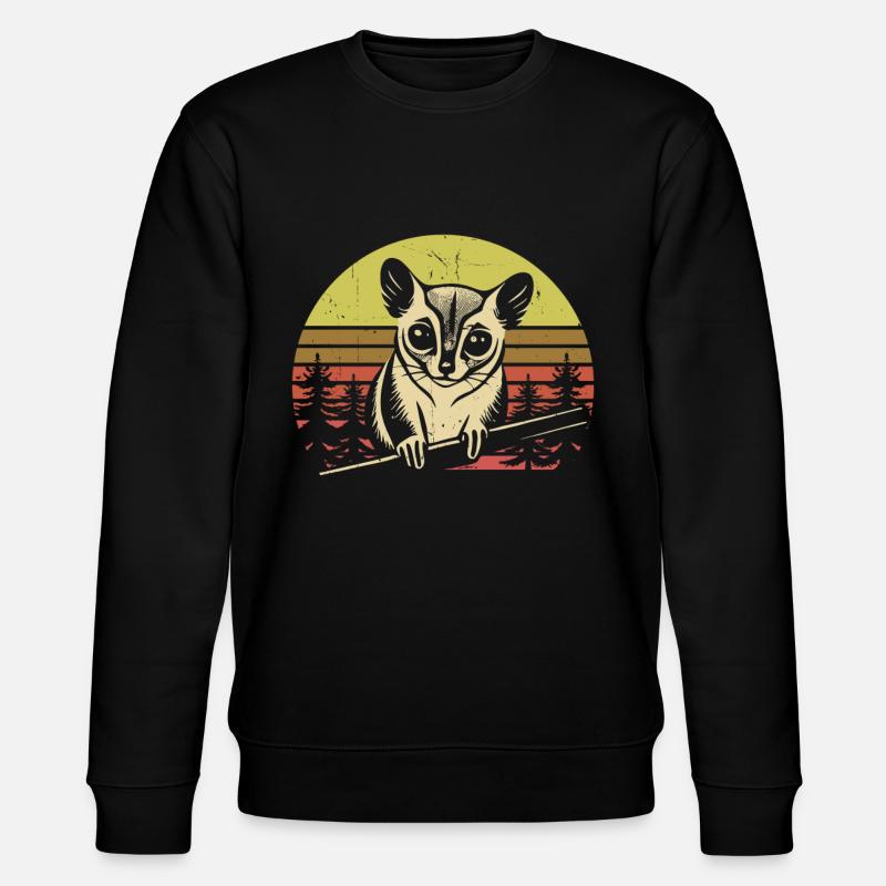 Sugar Glider Flughörnchen - Stanley/Stella Unisex Bio-Sweatshirt CHANGER  - Schwarz